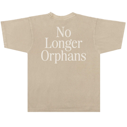 No Longer Orphans Tee — Oatmeal
