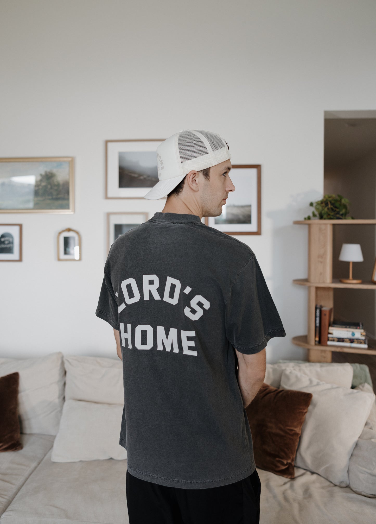 Lord's Home Tee — Washed Black