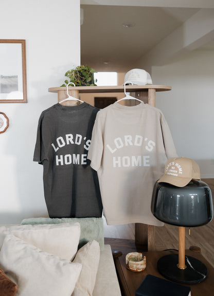 Lord's Home Tee — Washed Black