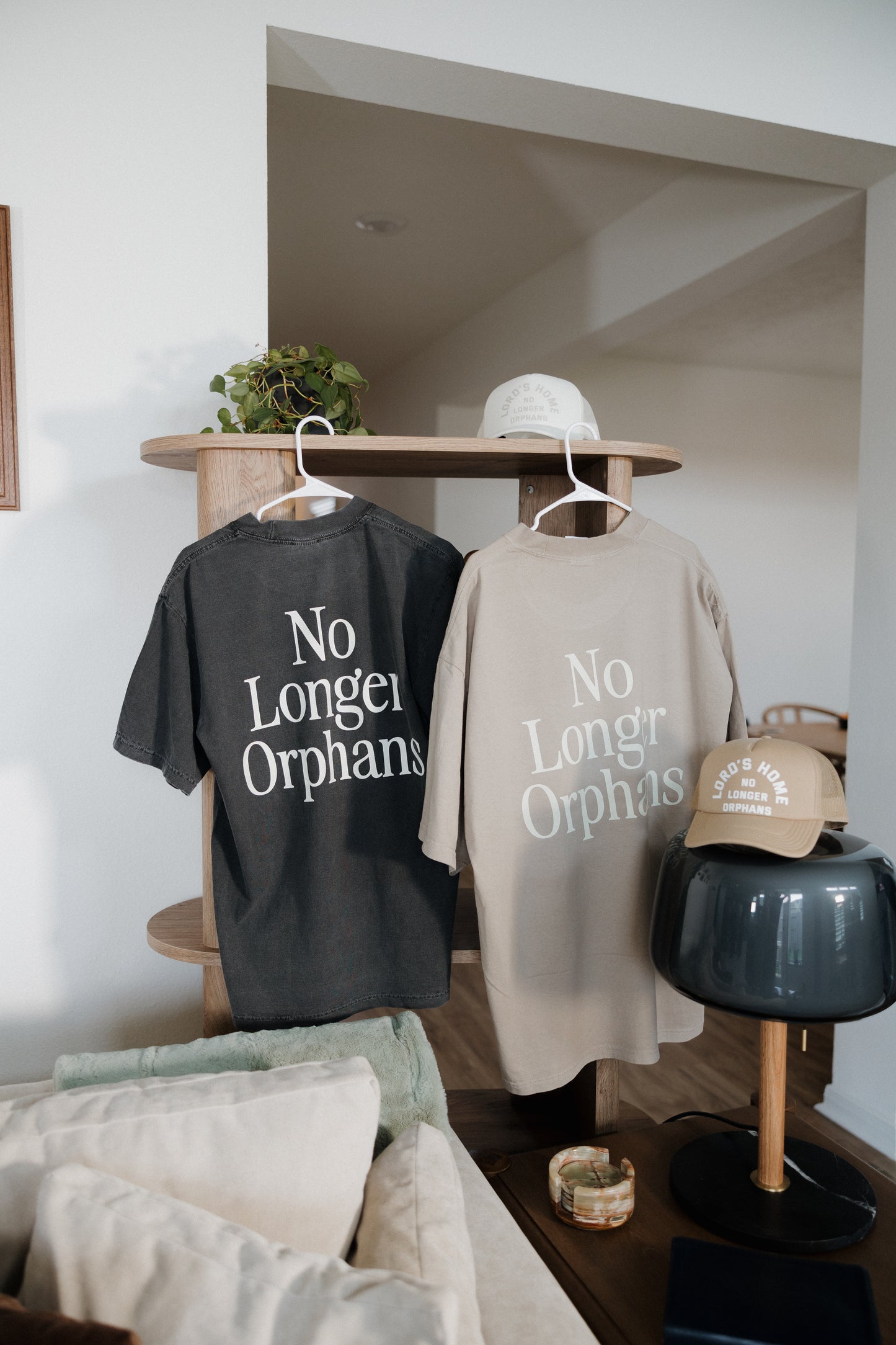 No Longer Orphans Tee — Washed Black