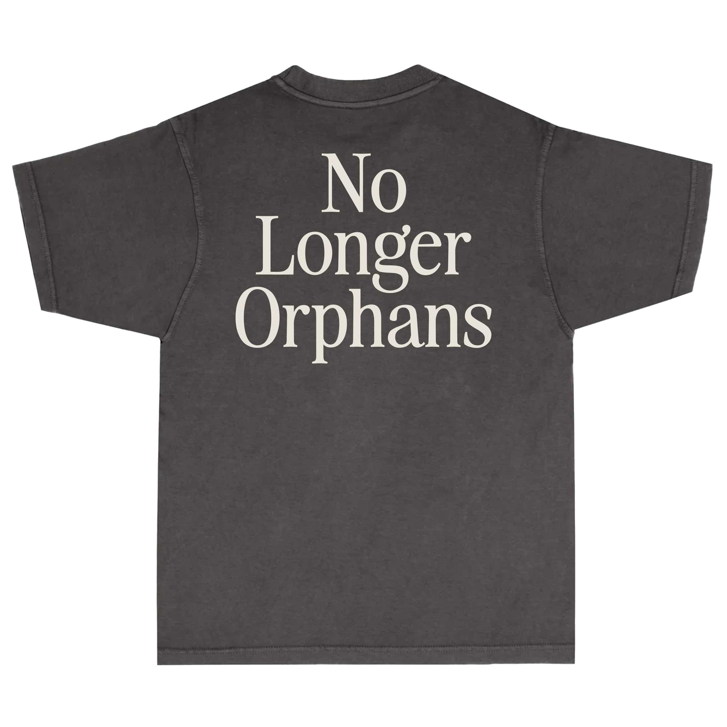 No Longer Orphans Tee — Washed Black