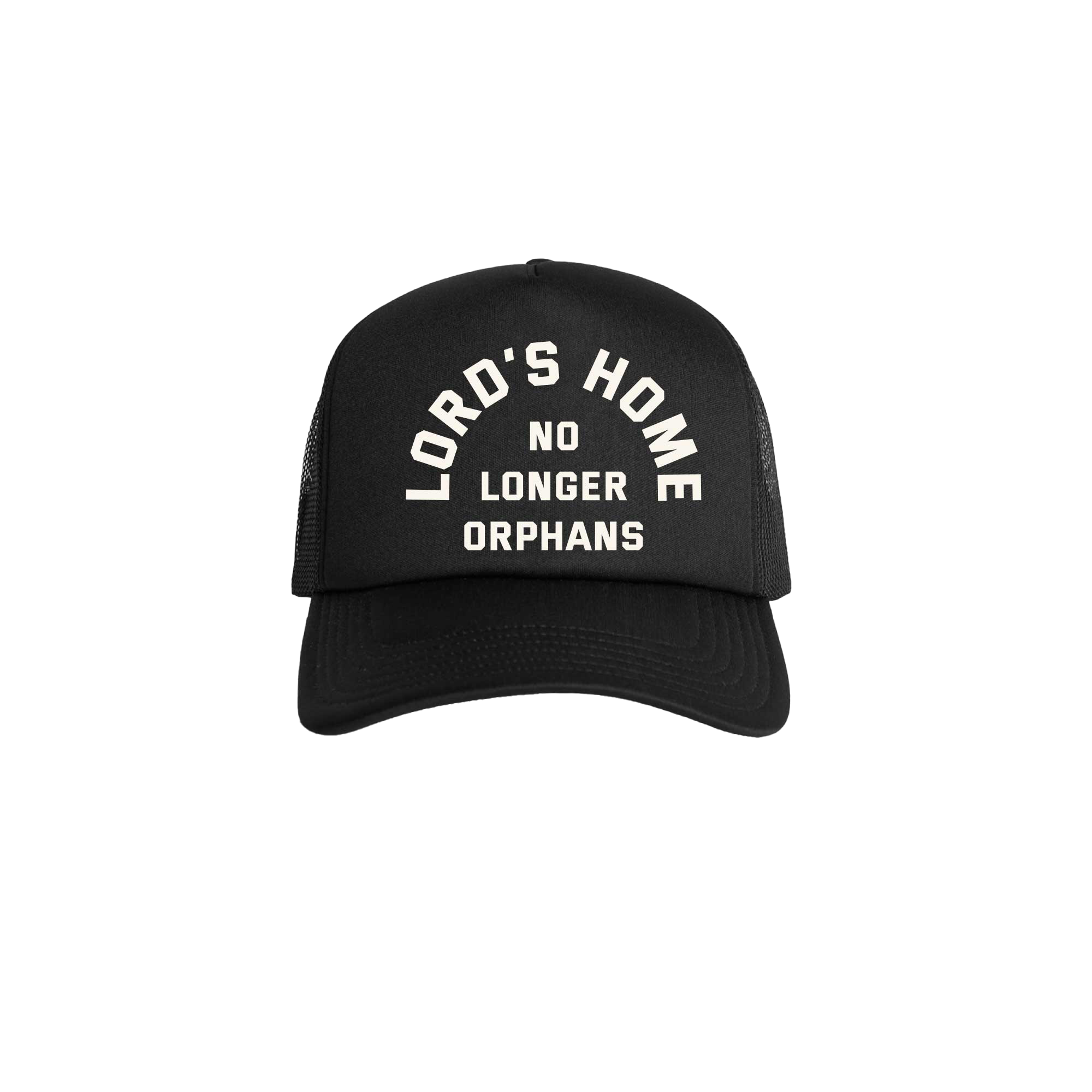 No Longer Orphans Trucker Hat — Black