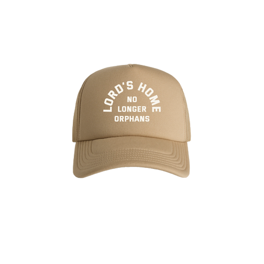 No Longer Orphans Trucker Hat — Sand